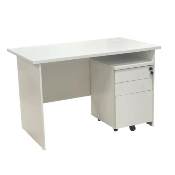 White Rectangular Desk Set