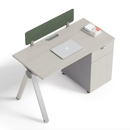 Desk With Attached Cabinet