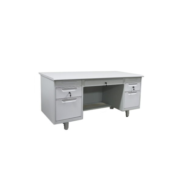 1.52m Steel Desk With Drawers